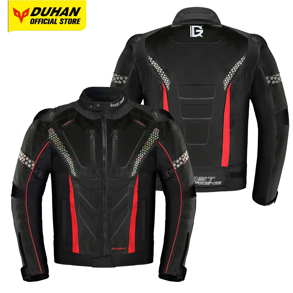 

Windproof Reflective Motorcycle Jacket Anti Drop Waterproof Motocross Cycling Protective Clothing Detachable Warm Inner Liner