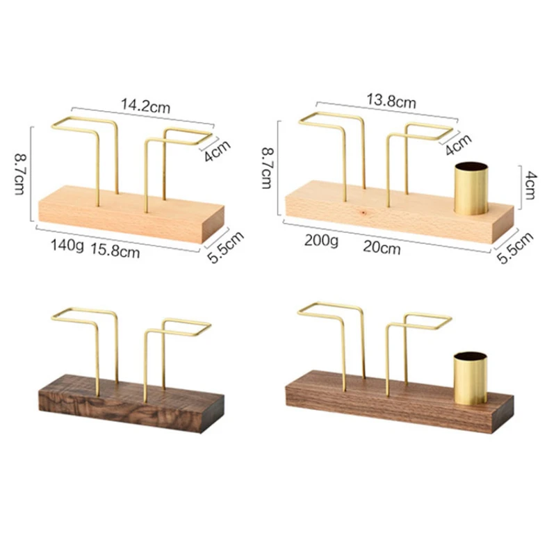 Desktop Organizer Tableware Supplies Wood Tissue Paper Holder Napkin Holder Brass Tissue Box StorageToothpick Box 6