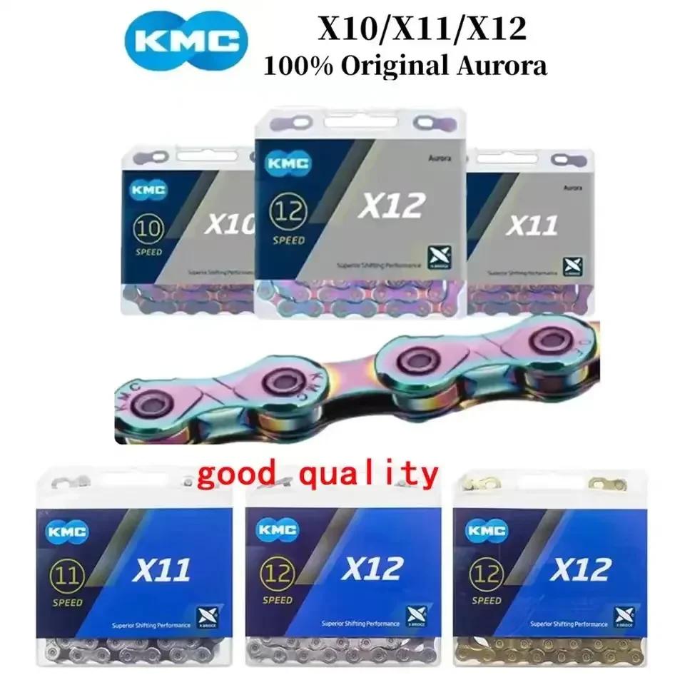KMC X8 X9 X10 X11 X12 EL SL Road/MTB Bicycle Chain 8v 9v 10v 11v 12v 118L 126L With Quick-Link For SHIMANO SRAM bicycle chain