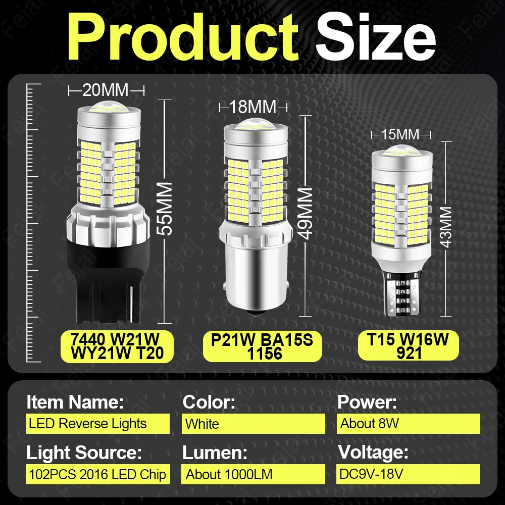 High-Performance LED Reverse Light Bulb for Enhanced Visibility