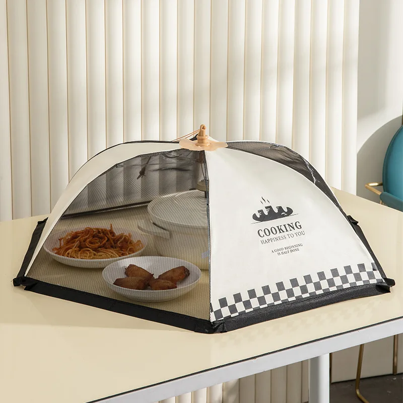 Portable Foldable Food Covers Umbrella Mesh Anti-Mosquito Meal Vegetable Fruit Cover Kitchen Gadgets