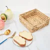 Water Hyacinth Napkin Holder, Wicker Baskets and Serving Tray for Kitchen, Rattan Napkin Holders for Tables 5