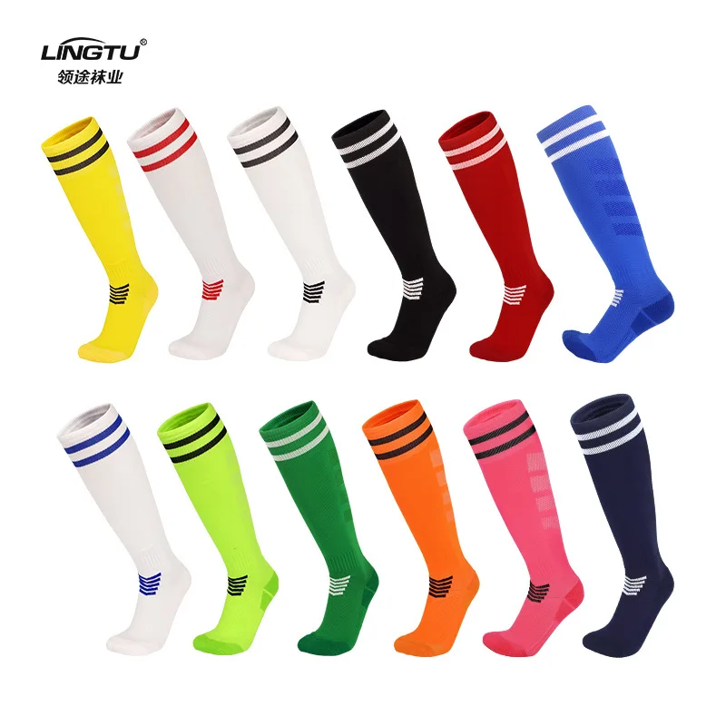 Men's football, towel bottom stockings breathable high socks, men's non-slip professional sports socks