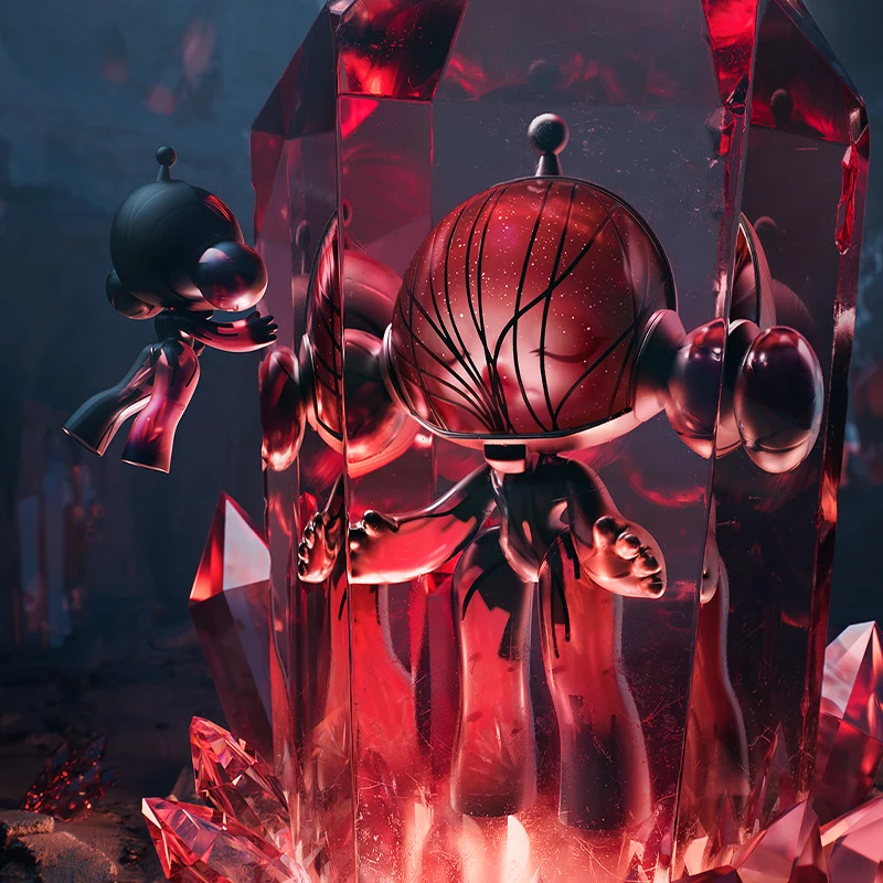 POP MART MEGA α SKULLPANDA 1000% Red Crystal Limited Edition