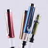 1-Piece Transparent Piston Fountain Pen EF Nib Metal Clip Large Capacity Ink Pens School Office Writing Stationery 6