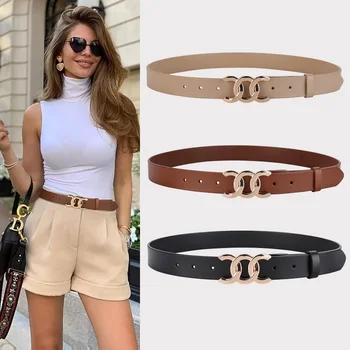 Europe and the United States hot ladies leather belt decorative western pants girdle belt female cowhide retro belt 1
