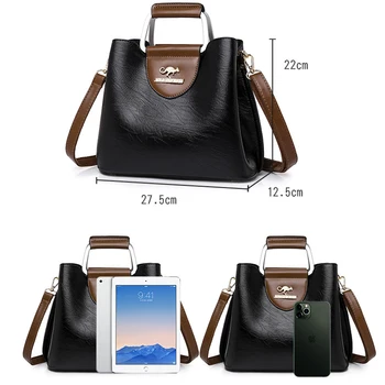 Luxus Designer Handtasche Geldbörsen für Frauen 2024 weibliche Öl Leder Marke Schulter Cross body Messenger Einkaufstasche kleine Mode Sack — изображение 5