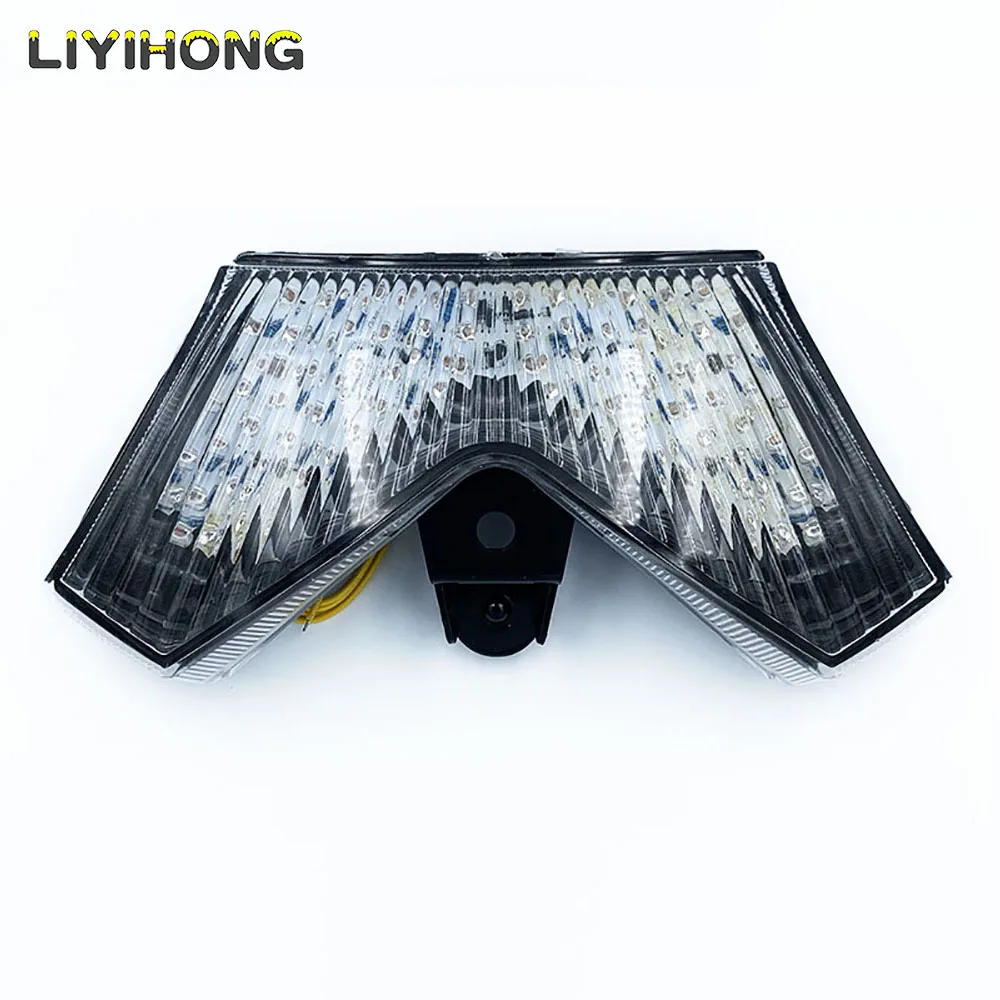 オーロラ反射セッと Clear/Smoke Motorcycle Taillight LED Brake Turn Signal Rear