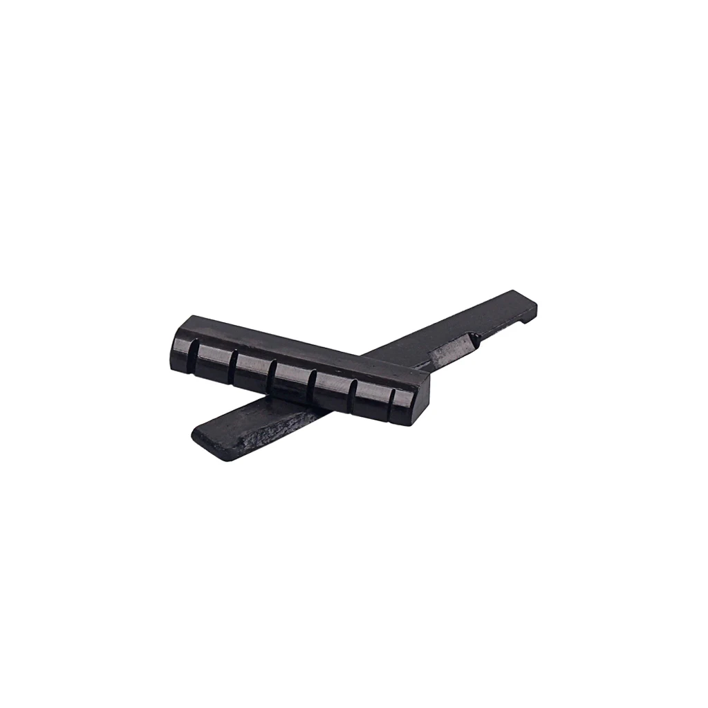 2pcs/Set Black Camel Bone Guitar Bridge Saddle and Nut for Folk Acoustic Guitar Made of Real Bone