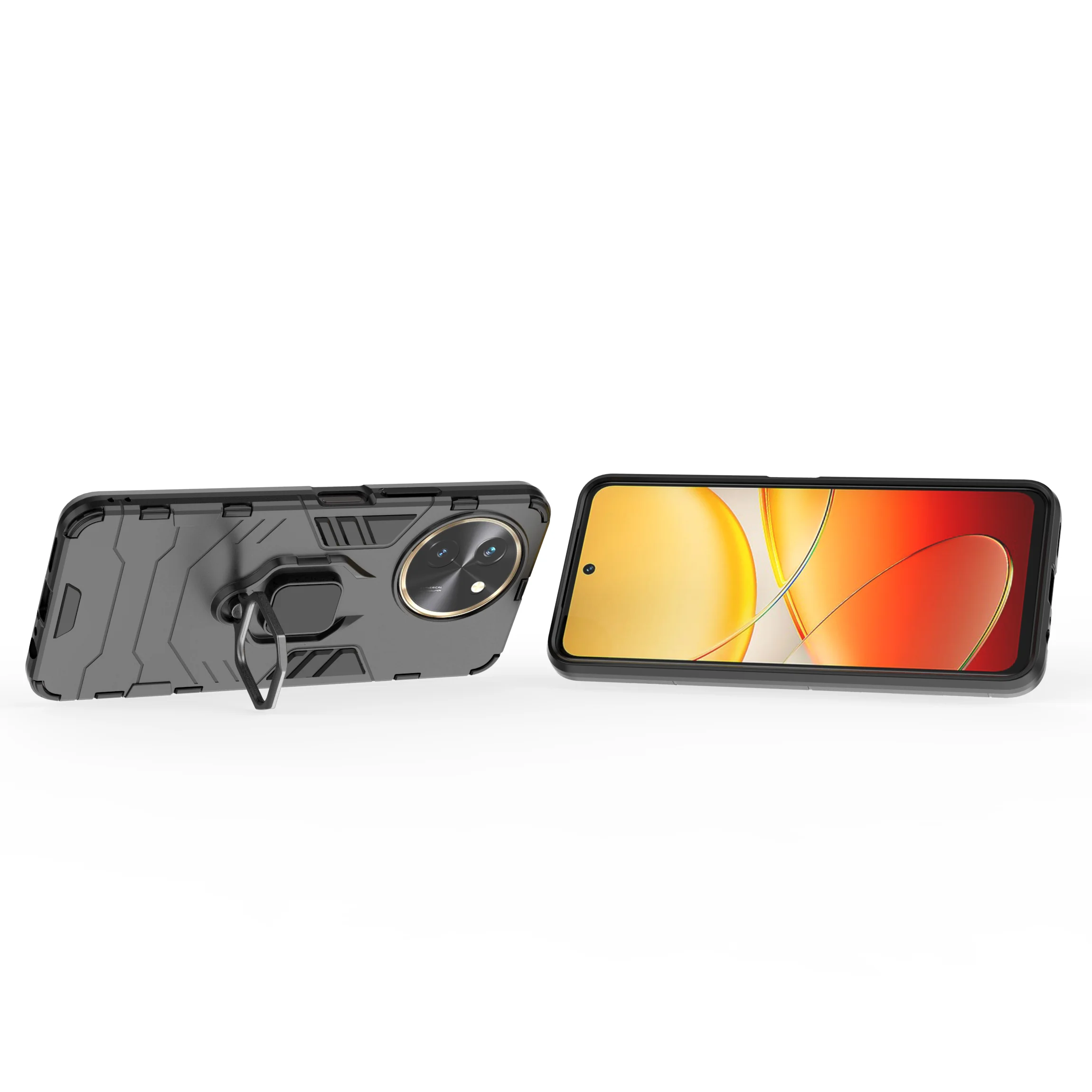Case for VIVO T3X 5G Shockproof Ring Holder Armor kickstand Cover for VIVO Y38 5G Y200i 6