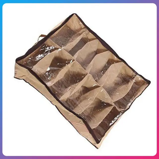 Nem Szőtt Doboz Cipő Tároló Táska Szervező Rendezett Ágy Alatt Raktár Dobozok12Pair/Táska Cipzáras