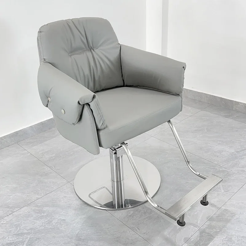Professional Swivel Hair Salon Barber Chair Lift Perm Hair Dyeing Barber Chair Comfort Silla De Barbería Salon Furniture