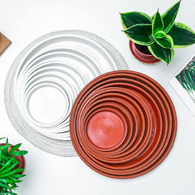 Plastic Flower Pot Tray Base Plant Saucer Round Drip Plant flowerpot Trays Pot Indoor Outdoor Home Garden Supplies 10pcs plant saucer