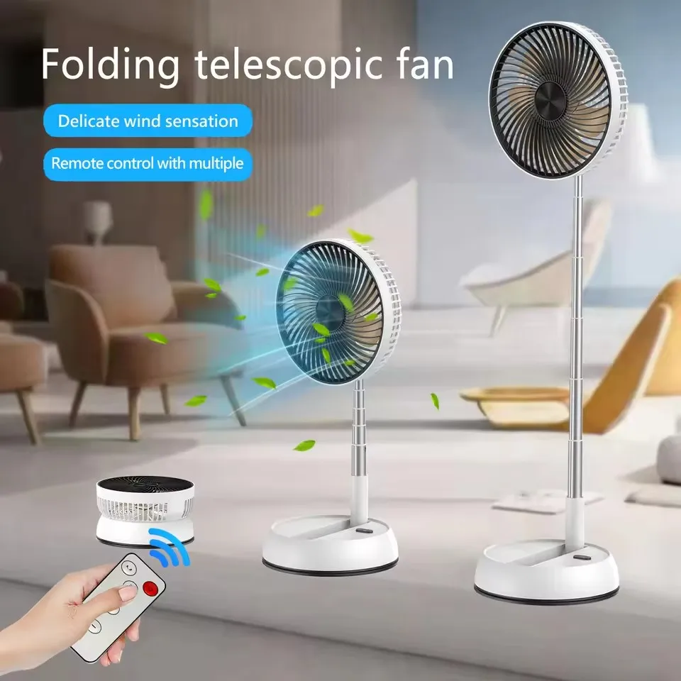 Ventilateur pliant Portable 6000mAh USB télécommande refroidisseur d'air silencieux Rechargeable sans fil