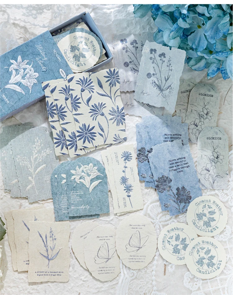 Journal GO 30 Stück/Box Vanille-Papier-Aufkleber, kreatives Scrapbooking, Collage, Junk-Journal, DIY-Texturmaterial für die Bastelherstellung – Detail 16