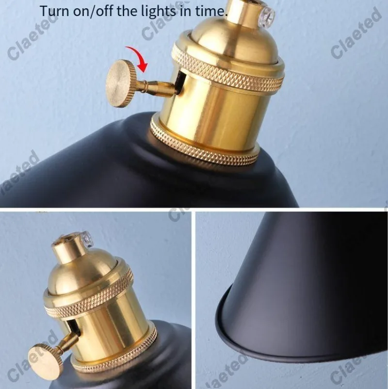 LED Retro Creative Color Iron Wall Lamp Living Room Bedroom Hallway Staircase Corridor Lighting and Decorative Lighting Fixtures