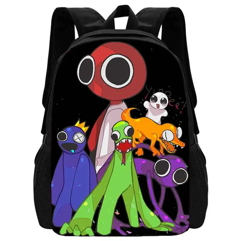 

Радужная 3D школьная сумка для друзей для мальчиков и девочек, детский рюкзак большой емкости с мультяшным рисунком, детские сумки яркого веса, прочные и мягкие