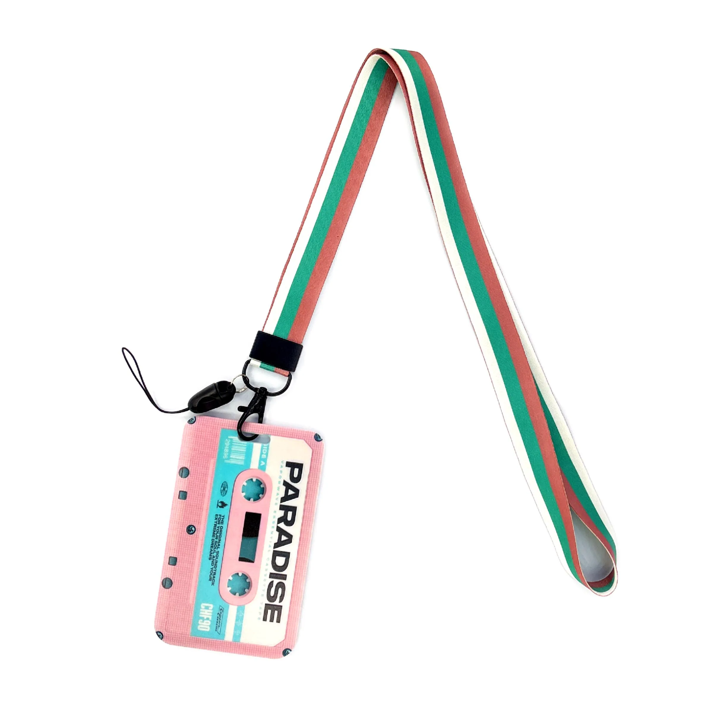Versatile Card Holder Lanyard with Protective ID Badge and Credit Card Case