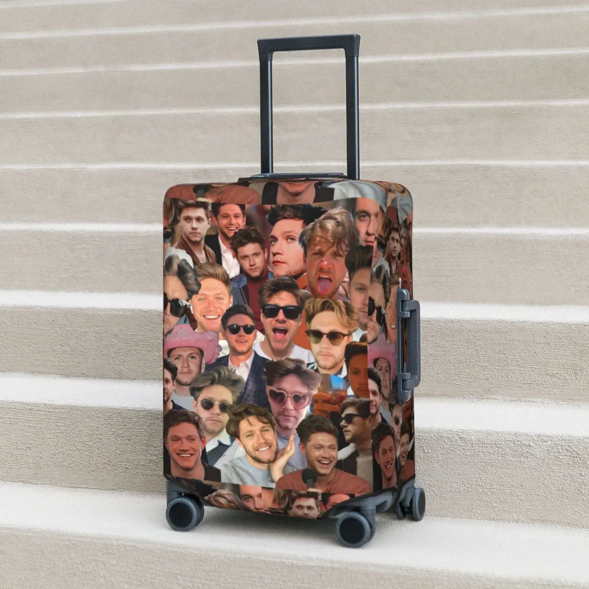 NiallHoran Photo Collage Suitcase Cover Funny Business Protection Vacation Fun Luggage Supplies Christmas Gift
