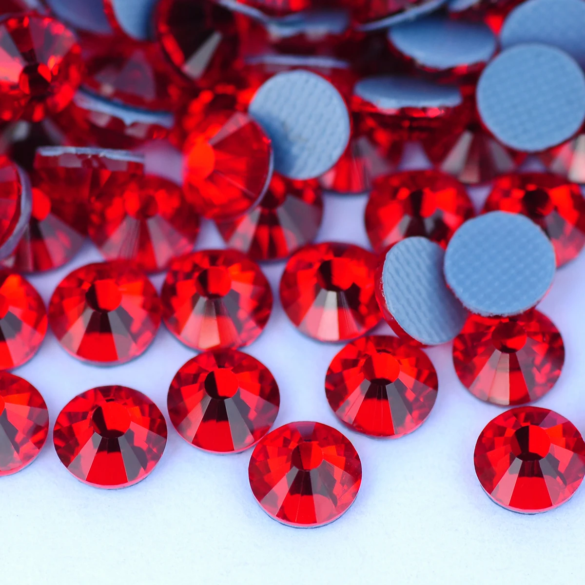 5A Top Qualität Alle Serien Glas Hot-Fix Kristall Strass Flache Rückseite Eisen Auf Strass Steine Für DIY Kleidung bekleidungs Dekorationen – Detail 7