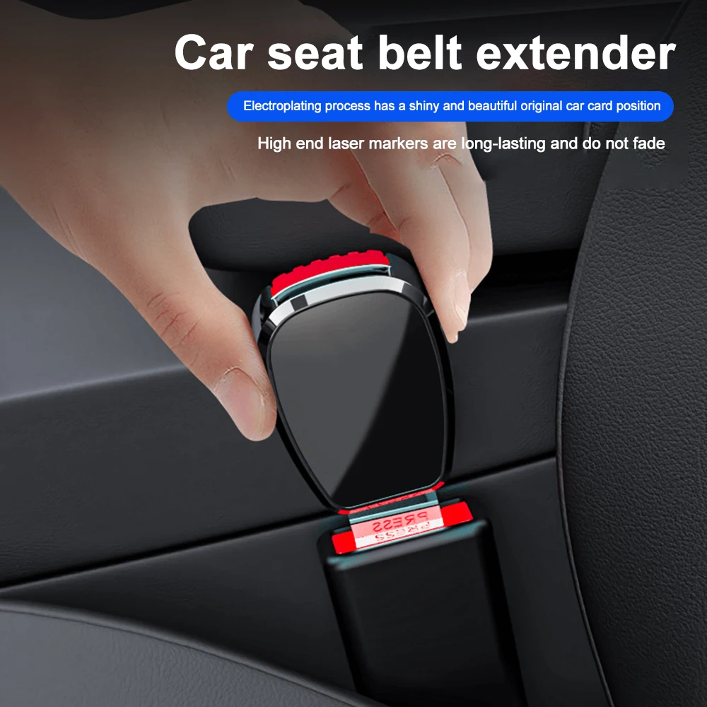 1/2PCS Car Seat Belt Extension Plug Auto Safety Seat Lock Clip Buckle Car Belt Clip Extender Seatbelt Lock Buckle Plug