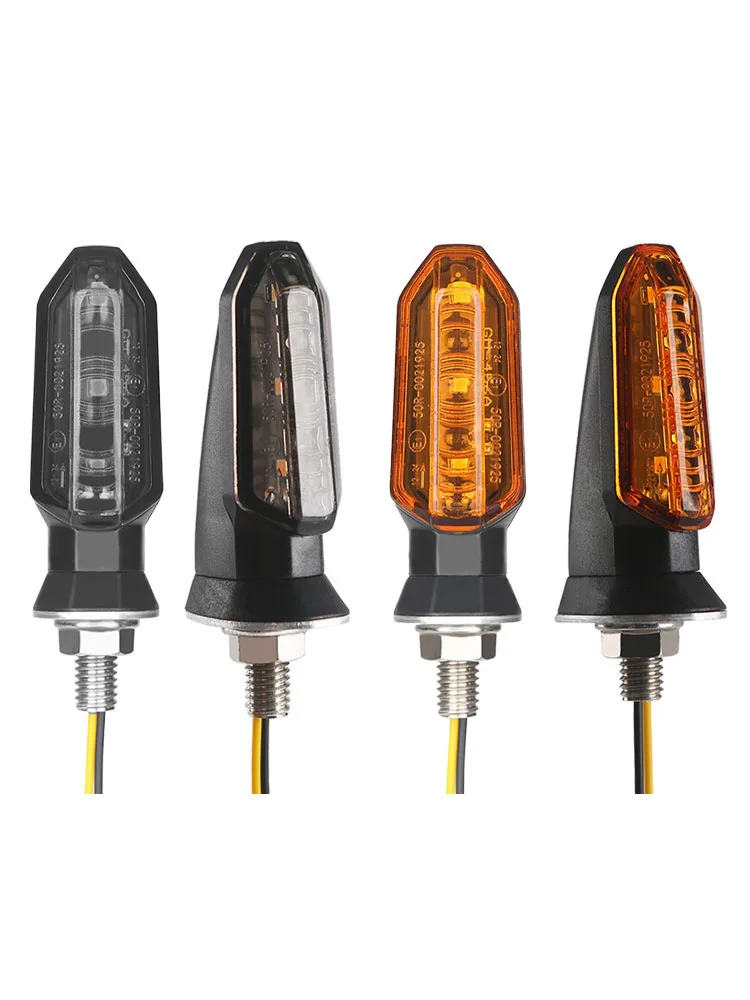 

2PCS Motorcycle Turn Signal LED Headlight Amber Bullet Front Rear Flashing Light Waterproof Blinker M8 Bolt for ATV UTV Scooter