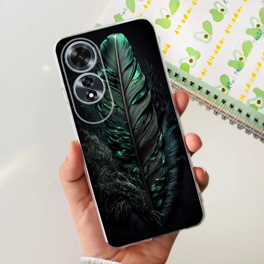 2024 New Stylish Flower Transparent Soft Silicone Slim Back Cover