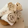 2Layer Blanket for Newborn Baby Floral Cotton Muslin Swaddle Thin Baby Summer Blanket Infant Toddler Baby Bath Towel100X100CM 2