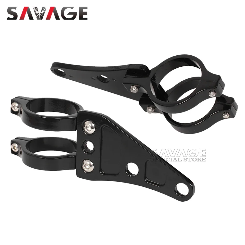 NINGDAKEAI 2 Pièces Support Phare Moto, Support De Fixation De Phare Antibrouillard, Supports De Fixation De Lampe De Fourche Avant (20 Mm à 38 Mm