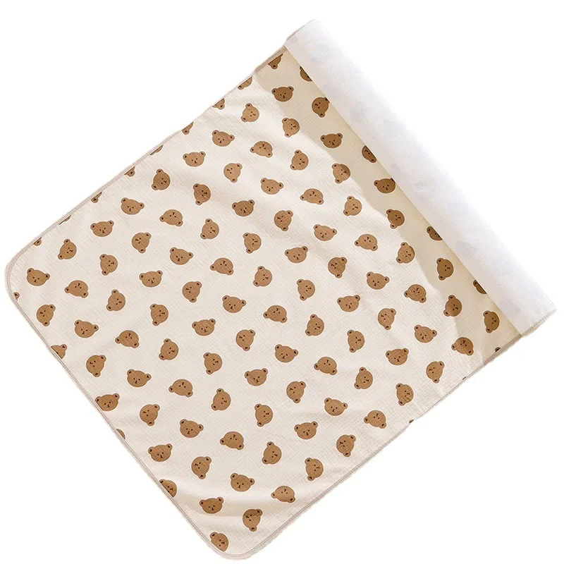 Waterproof Washable Baby Diaper Changing Mat Breathable Absorbent Cotton Urinal Pad for Newborns And Infants Leakage Proof