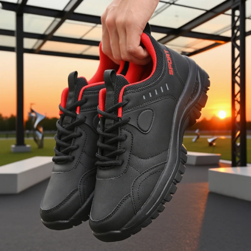 Men's Hiking Shoes Outdoor Camping Waterproof Wear-resistant Work Shoes Anti Slip Breathable Lace Up Training Men's Sneakers