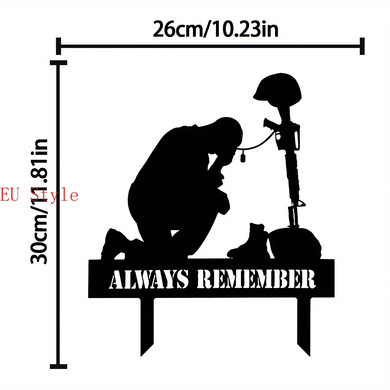 

Freedom Is Not Free Yard Stakes Military Gifts Iron Silhouette Memorial Stakes for Dead Soldiers Independence Day Decoration Ou