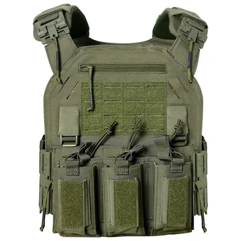 Advanced 1000D Nylon Quick Release Modular Laser Cutting Molle System Tactical Vest with Double Triple Magazine Pouch 1