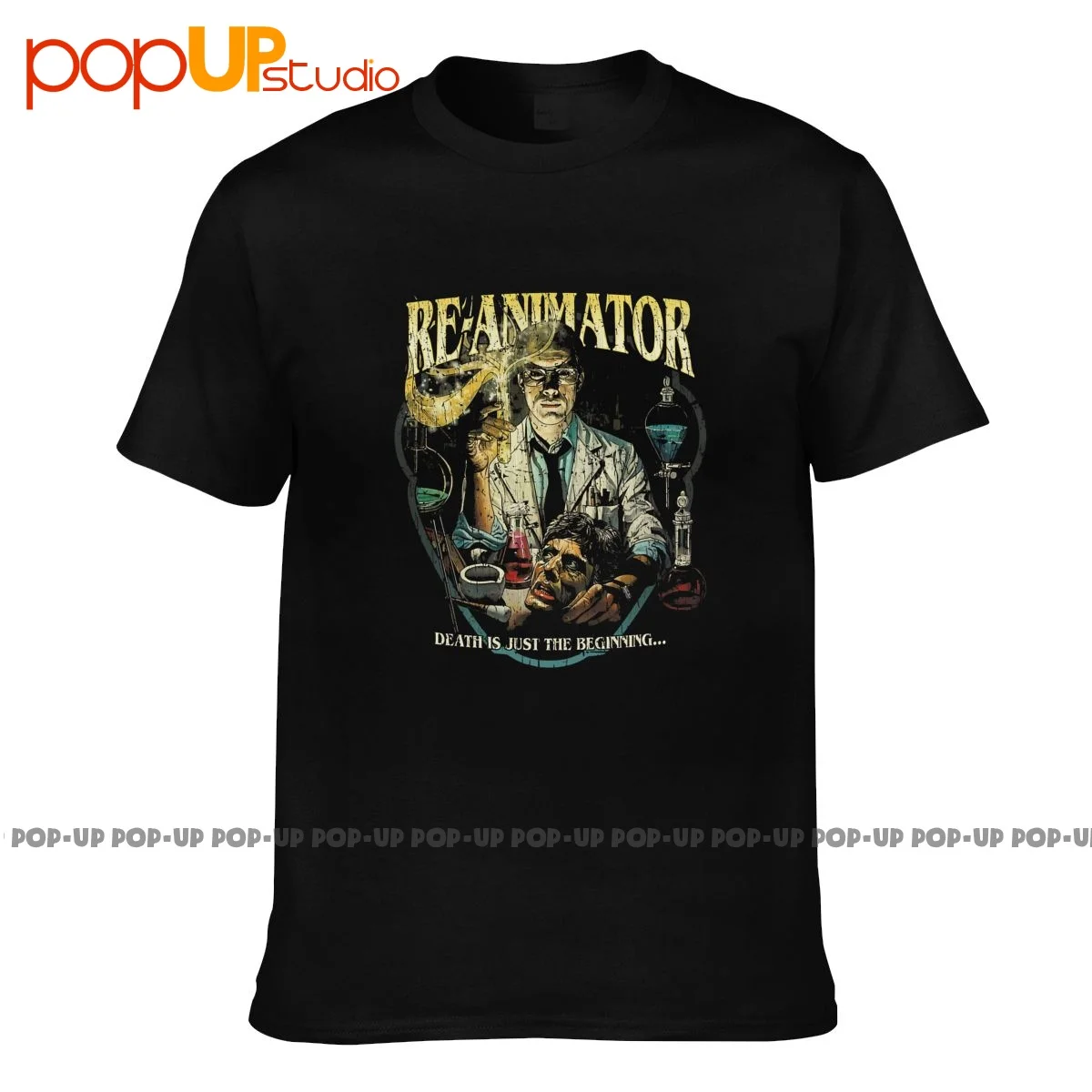 Re Animator Death Is Just The Start 1985 T-Shirt Tee Shirt Top Unique Harajuku Alta Qualità