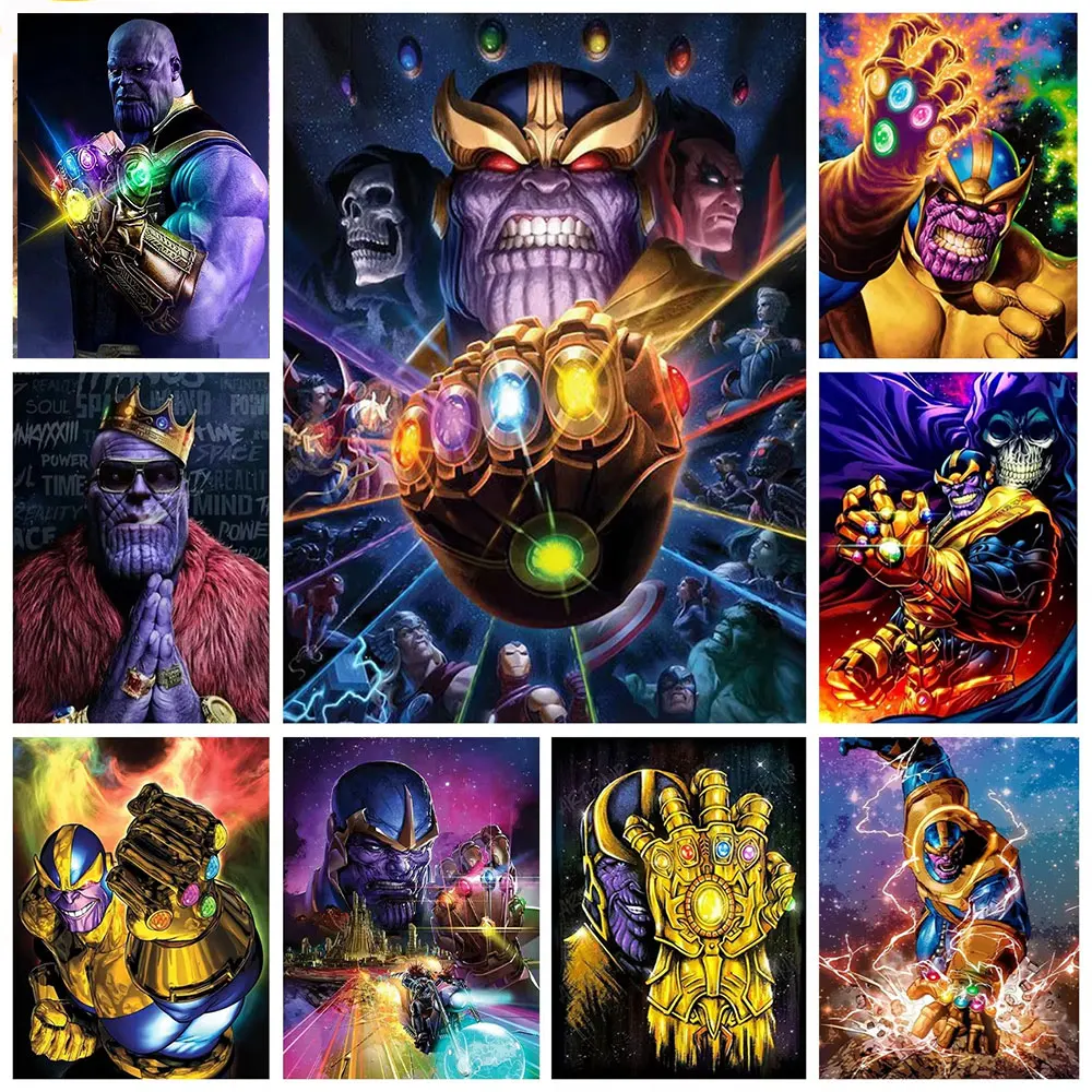 MINISO Avengers Endgame Iconic Brand Films Canvas Paintings Posters and Prints Thanos Thor Iron Man Picture For Living Room Home Decor