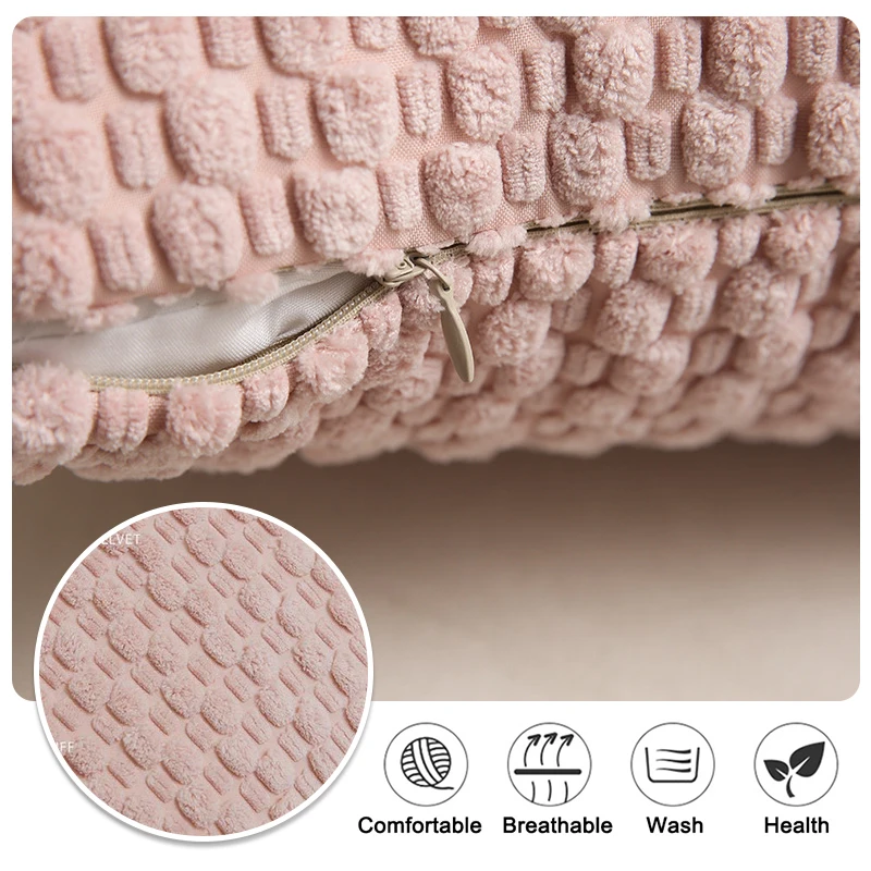 1PC Soft Corduroy Boho Striped Decorative Throw Pillow Cover