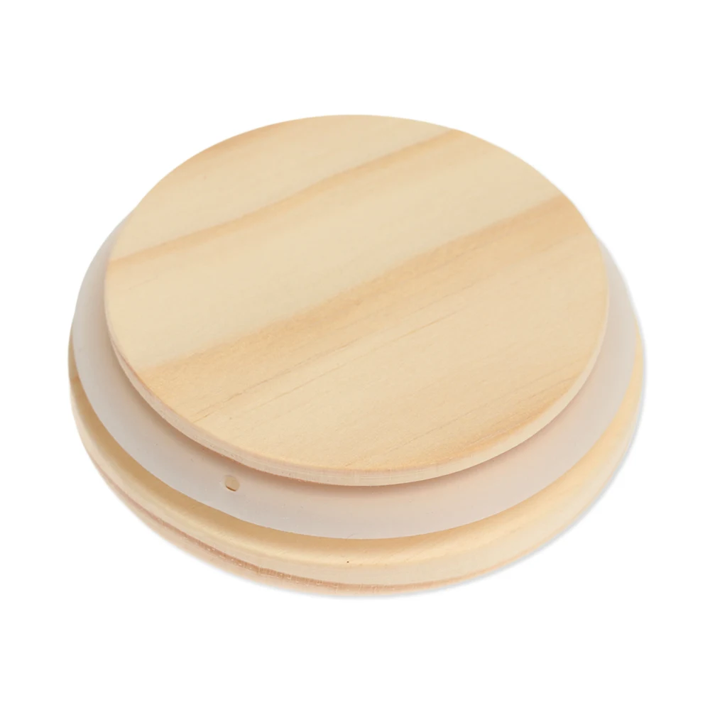 Wooden Jar Lids Various Sizes Reusable Wooden Kitchen Organization Bottle Sealing Caps