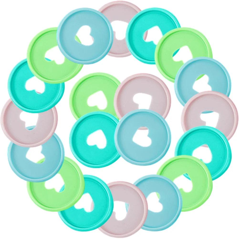 80 Pcs Macaron Color Binder Rings Planner Binding Discs Heart Shaped Book Discs Small Binder Buckles Office Binding Supplies