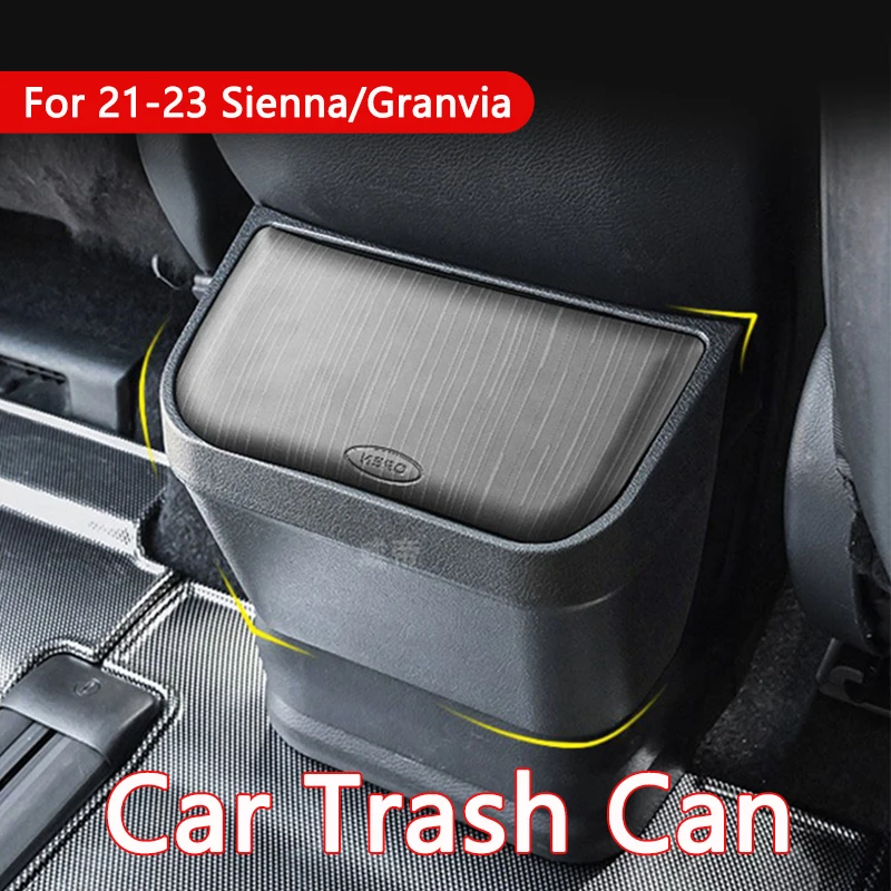 Car Trash Can Organizer For Rear Water Cup Holder Trash Bin Can Rubbish Bag  Garbage Storage ABS For Toyota Sienna Granvia 21-23 - AliExpress
