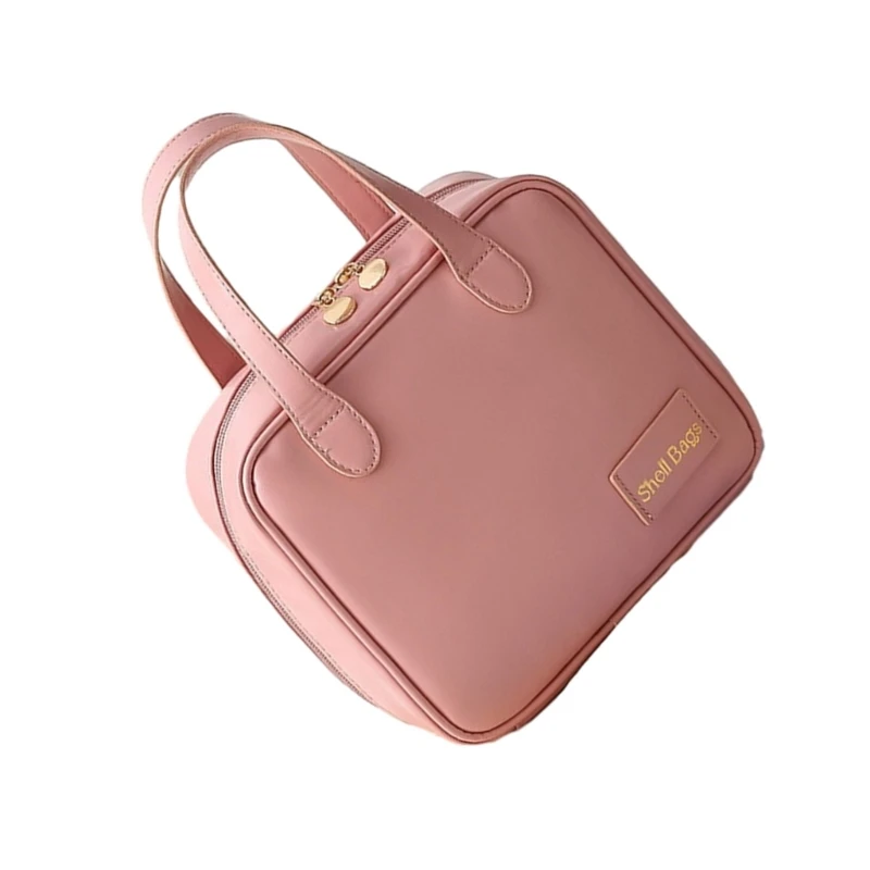 Stylish Travel Toiletry Bag Portable Cosmetic Makeup Bags PU Storage with Zipper Closure