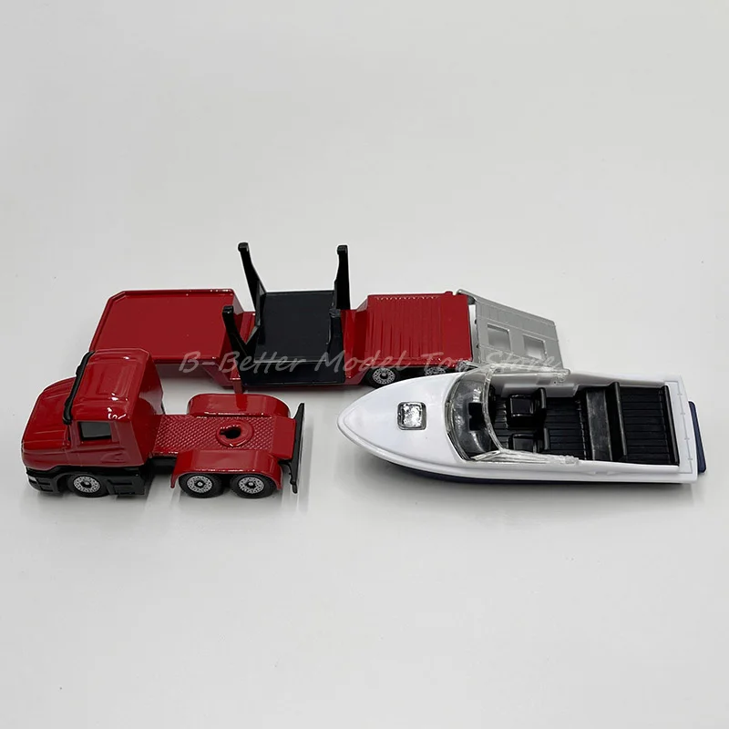 Siku 1613 Diecast Model Toys Flatbed Trailer Truck With Speedboat For  Children Gift - AliExpress