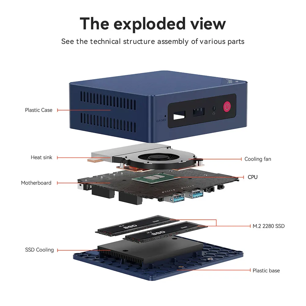 Beelink Mini S12 N95 Gamer Mini PC Windows 11 home Intel 12th Gen DDR4 8GB 12GB 256GB SSD 2.4G&5G Dual Wifi BT5.2 1000M LAN NVME