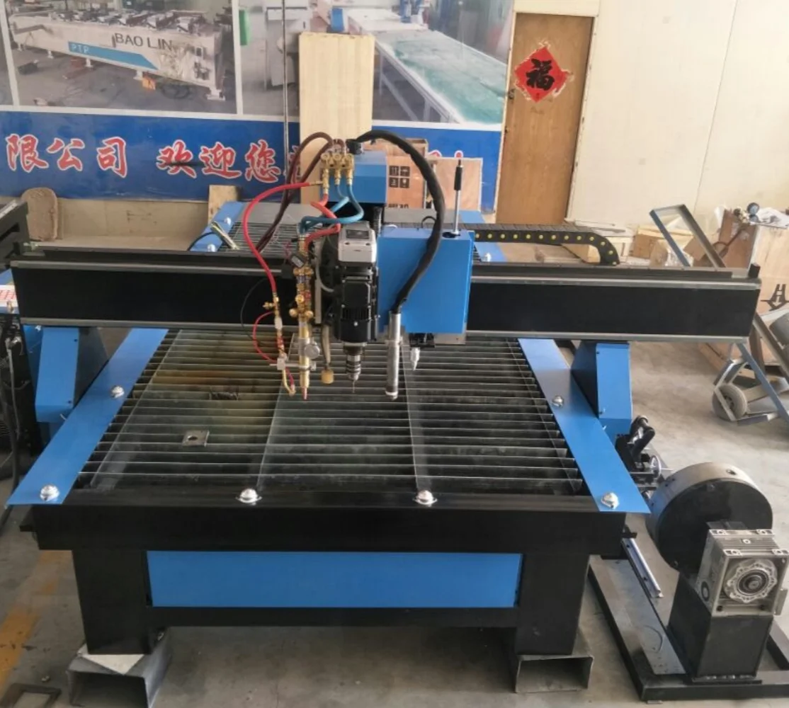 2024 Jinan Cheap Cnc Plasma Cutter 1325 1530 Cnc Plasma Cutting Machine Fiber Laser Cnc Plasma Cutting Tables With Drilling head 6