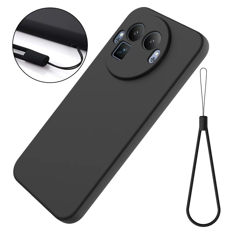 Premium Liquid Silicone Strap Case with Flocked Interior