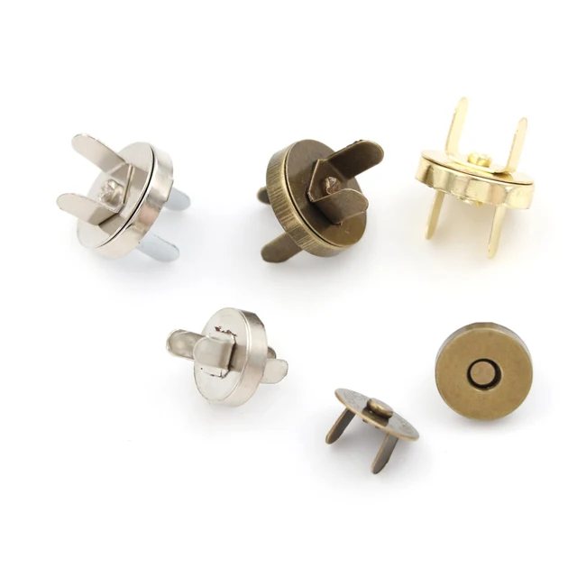 Új 10 Készlet/Tétel 100% Vadonatúj És Kiváló Minőségű 14 Mm -Es Táskás Pénztárca Varrógombok Mágneses Fém Pattanók Rögzítők - Image 2