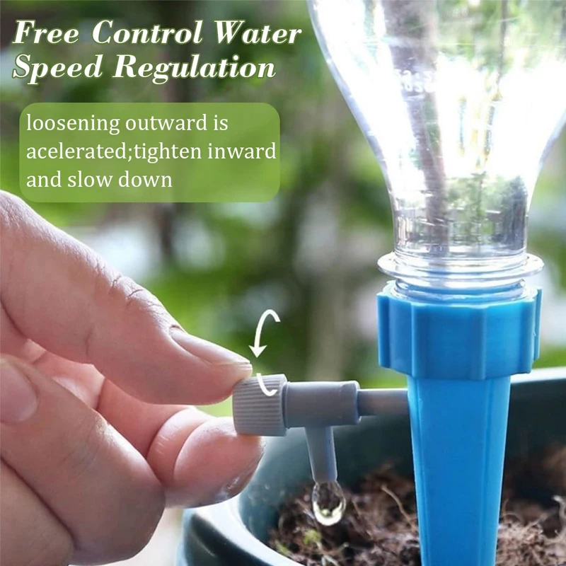 10-Pack Adjustable Self-Watering Drip Irrigation Spikes