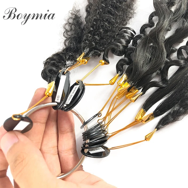 Boymia Natural Human Hair Texture Chart 13 Tips Kinky Curly Yaki Straight Body Wave Loose Wave Afro Kinky Curly Salon Wavy Rings