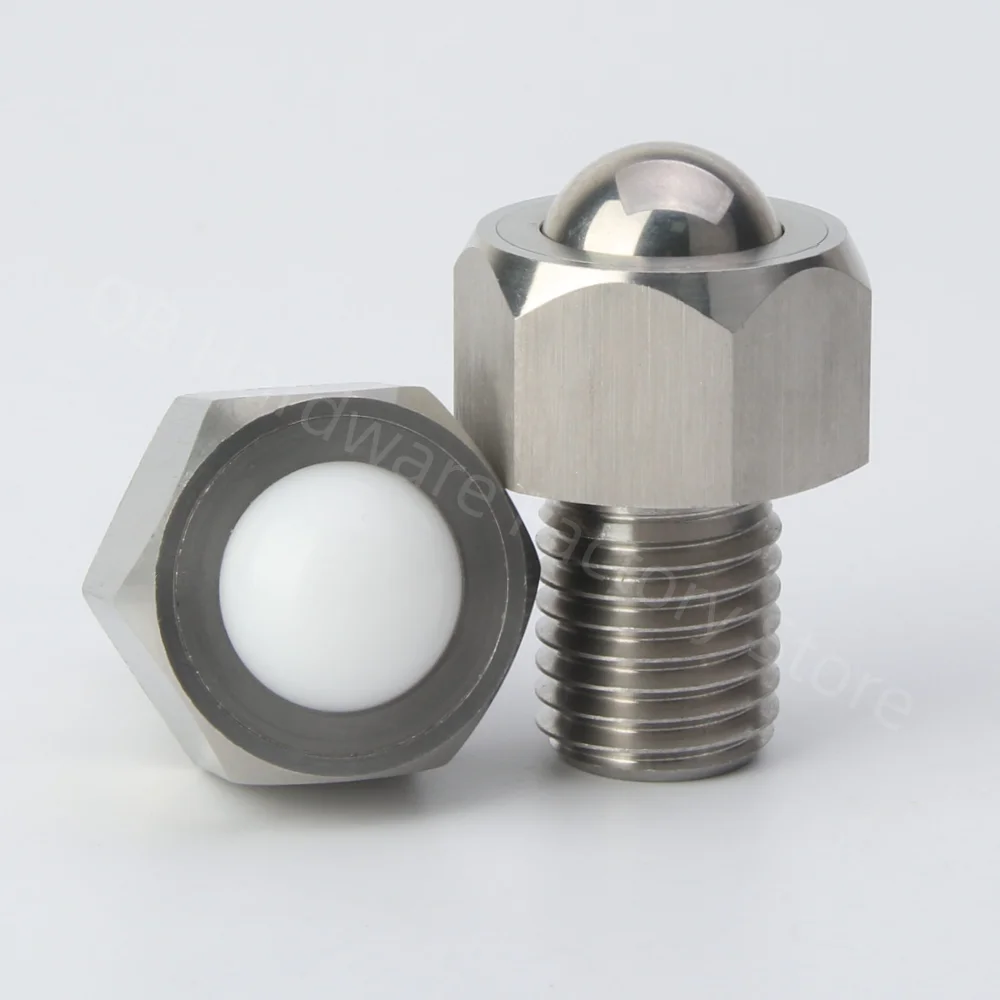 Stainless Steel Balls Steel Balls QB312/QB313 Hex Head Stud Type POM/Stainless Steel Main Ball Conveyor Ball Rollers