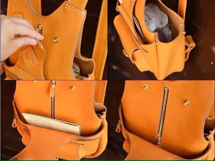 big size backpack sewing pattern leather craft die cutting template