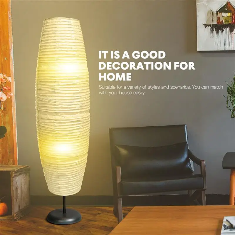 

1pc Bedside Paper Lamp shade Paper Lamp Shade Floor Lamp Cover Bedroom Living Room Warm Led Vertical Lamp Shade Decoration